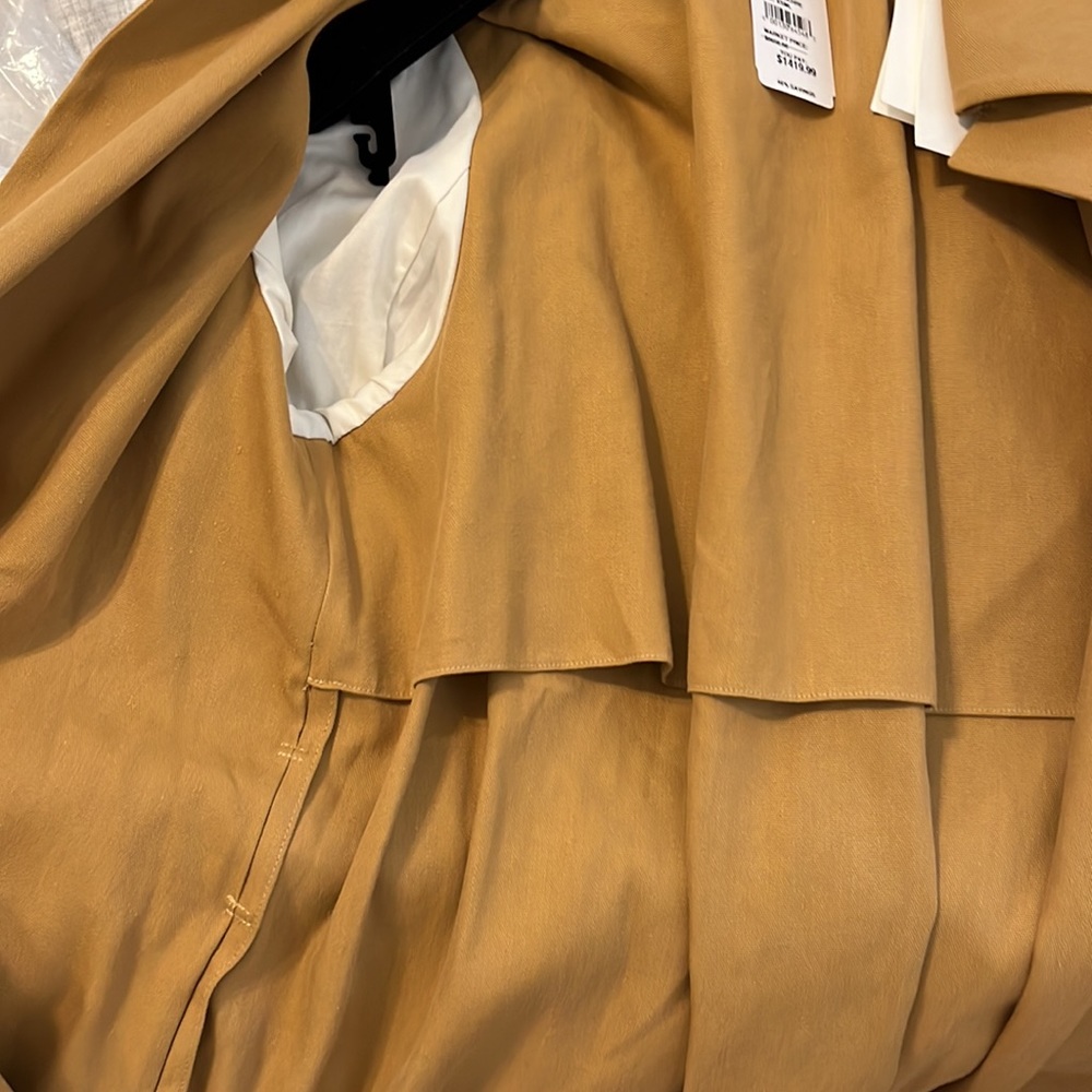 NWT The Row Rundi belted linen cotton coat in ochre - Picture 5 of 11